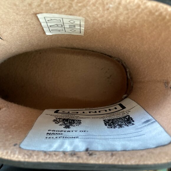 Hunter Lace-Up Black Rubber Rain Boots Waterproof Insulated Excellent Men's 9 - Picture 7 of 8